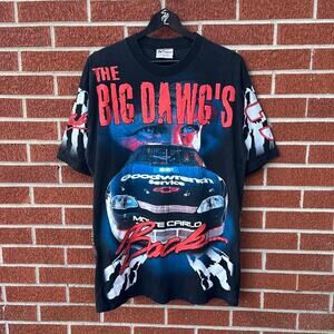 The big dawgs back vintage 1997 sports image dale earnhardt nascar aop shirt
